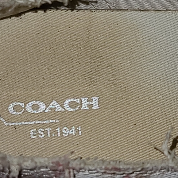 COACH Katie Slip-On Sneakers - Pink and Tan Logo No Lace (Elastic) Size 9.5B - Picture 9 of 11